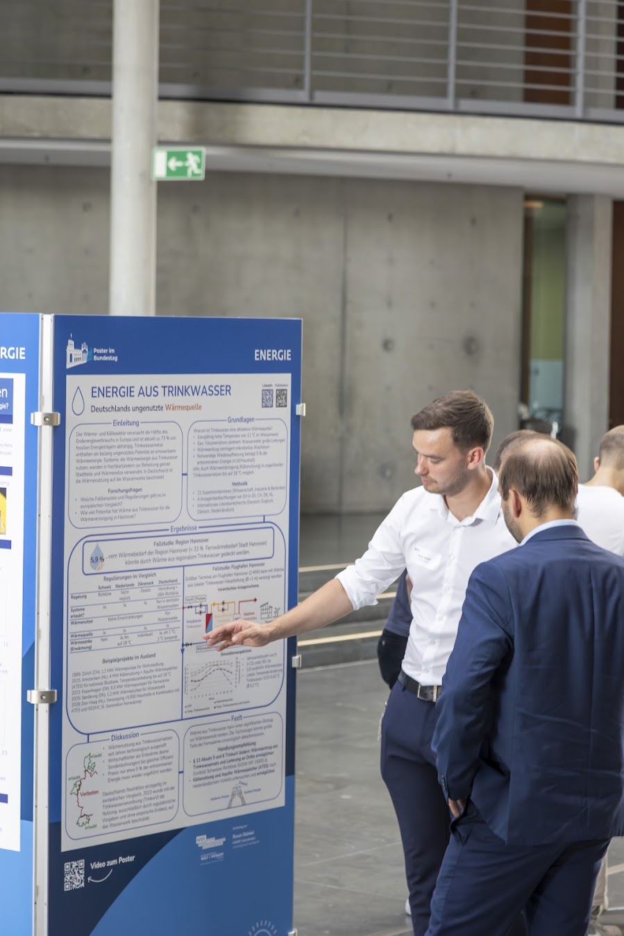 Fachvortrag zum Thema Energie aus Trinkwasser im Bundestag